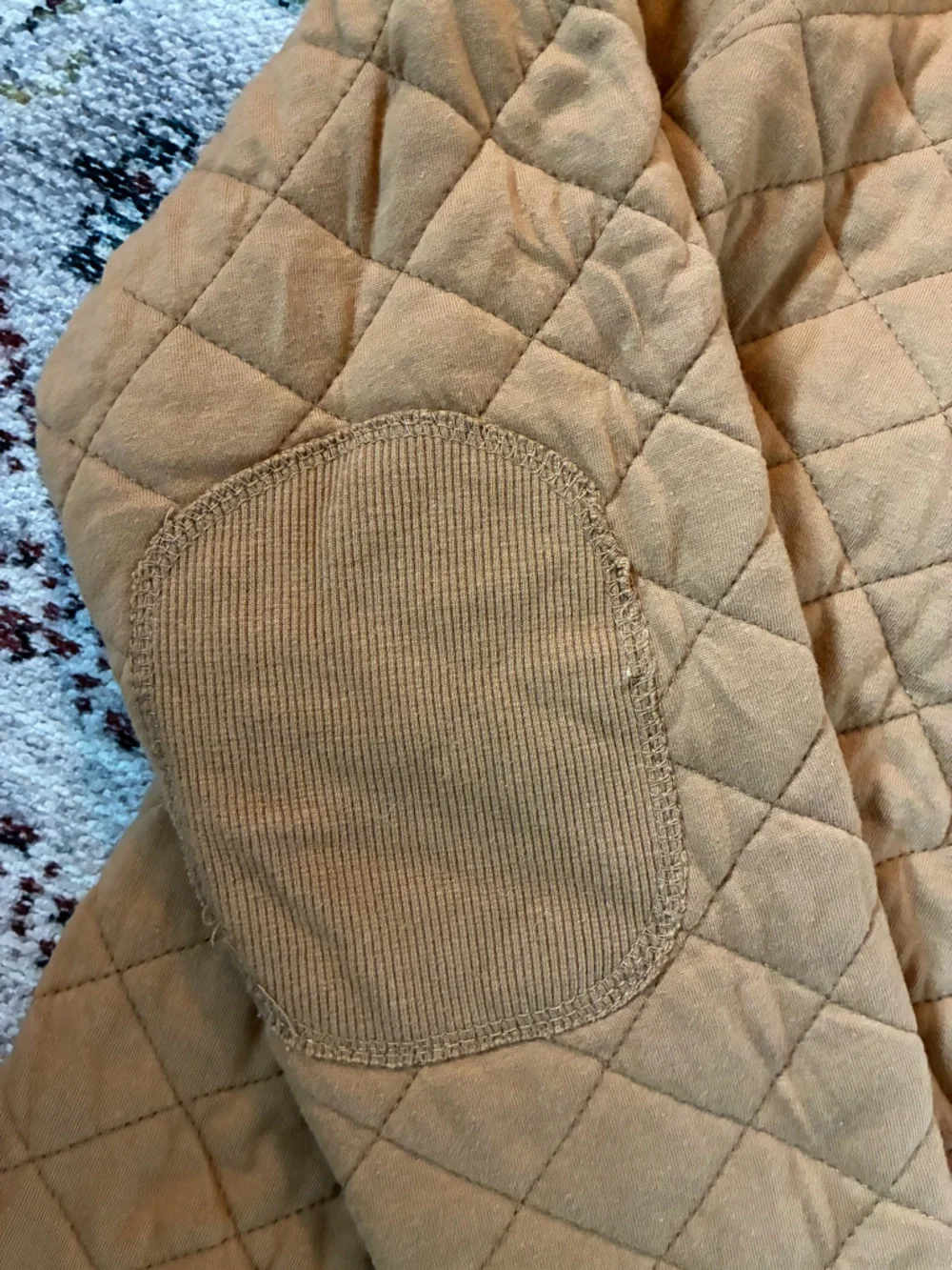Sierra Nevada Quilted Crewneck Sweatshirt in Camel - Picture 3 of 5